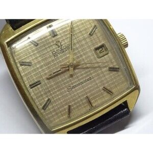 1981 Omega Seamaster KeyBolt Compressor 33mm 24J Auto Watch R565 Rare Linen Dial